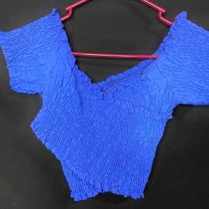 Blue Crop top fitted